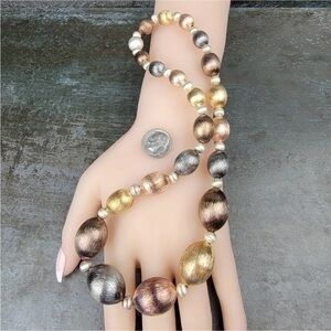 Designer Conti Aoro Multi-toned Beaded 18” Necklace.